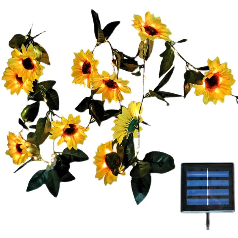 精选太阳b能向日葵满天星灯串植物藤条小彩灯庭院阳台商场圣诞节,节庆用品/礼品,装饰灯,淘宝优惠券,粉丝福利购,淘宝优惠卷
