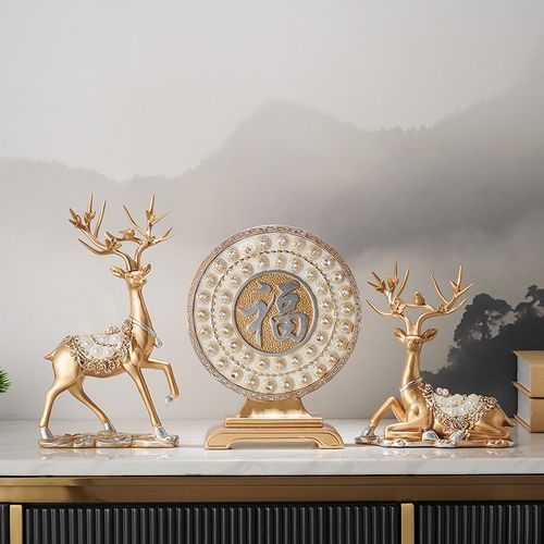 优选现代轻奢高档鹿m摆件客厅电视柜欧式酒柜玄关家居软装饰品乔