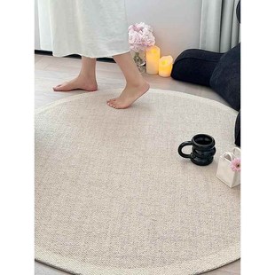 极简风轻奢高级感客厅圆形羊毛地毯卧R室衣帽间床边毯地 精选新款