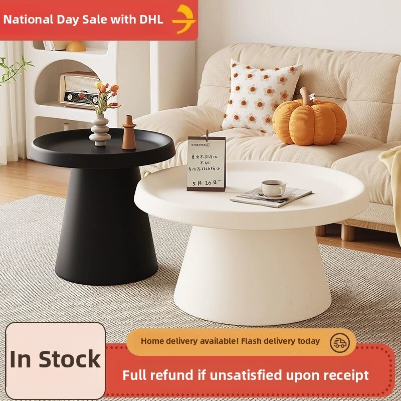 优选精致小圆茶几茶几奶油客厅现代家用组合N小户型简约铁艺轻奢