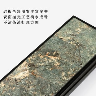 岩板R茶台家用高端简约 精选轻奢乌金石茶盘天然整块新中式