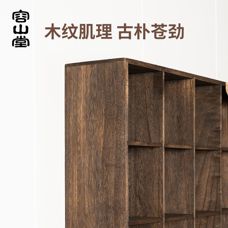 优选实木博古架中式壁挂A式紫砂壶架摆件挂墙置物架多宝阁茶