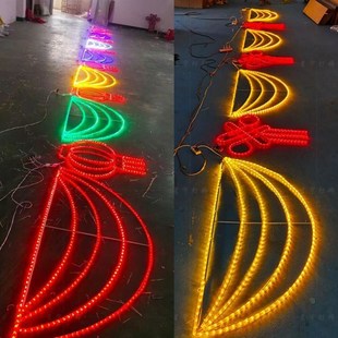 新年LED过街灯新年春节装饰y灯市政街道亮化跨街路灯杆定制户外造