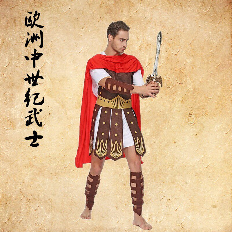 新品欧洲中世纪古代士兵战士卫兵斗士勇士护卫角斗士舞台演出服装在类目 女装/女士精品, 唐装/民族服装/舞台服装, 民族服装/舞台装中 - 来自Buy2taobao.com提供专业的淘宝代购服务