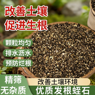 蛭石扦插用大颗粒月季发根珍珠岩养花用乌龟孵化蛭石营养土10升装