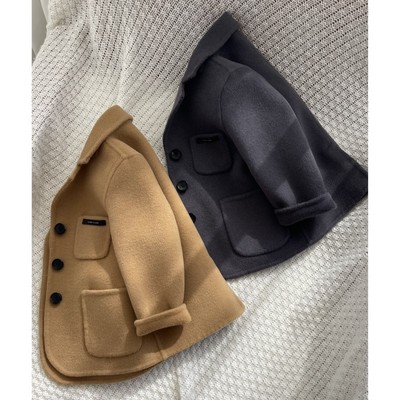 短款羊毛呢休闲复古纯手工西装