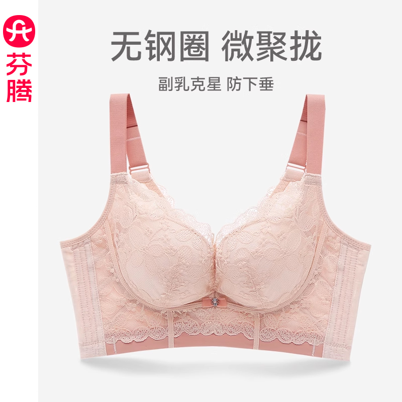 芬腾无钢圈舒适聚拢上托女士文胸