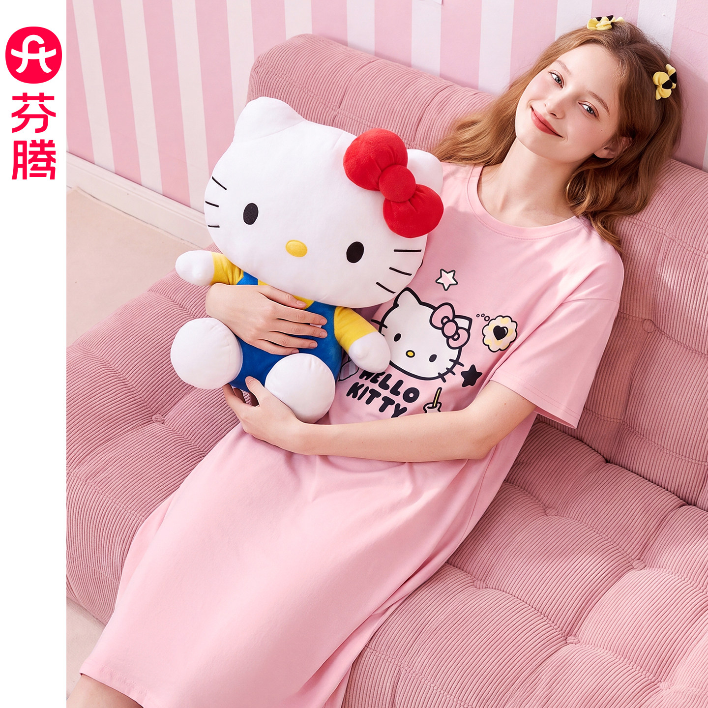 芬腾睡裙女HelloKitty纯棉薄款图片