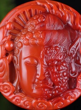 南红玛瑙冰飘大日如来吊坠佛祖柿子红观音弥勒佛本命佛兔文殊菩萨