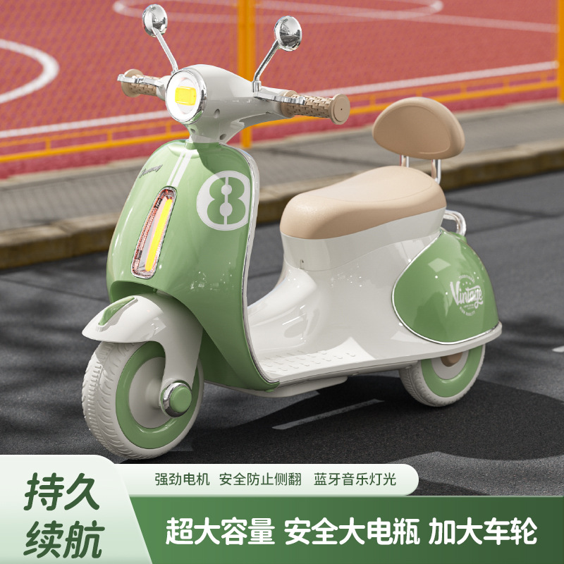 儿童电动摩托玩具车儿童可坐人遥控电动车子宝宝三轮车小孩礼物