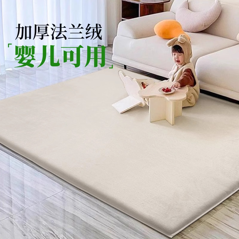 加厚儿童爬爬垫大面积法兰绒海绵防摔防磕碰宝宝爬行垫子地毯地垫