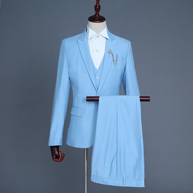 high-grade Groom full dress Groomsman man Korean Edition Self cultivation man 's suit perform host suit colour Gong Si Jinin the Men's clothing, Suits  category - from Buy2taobao.com to provide professional Taobao agent buy service