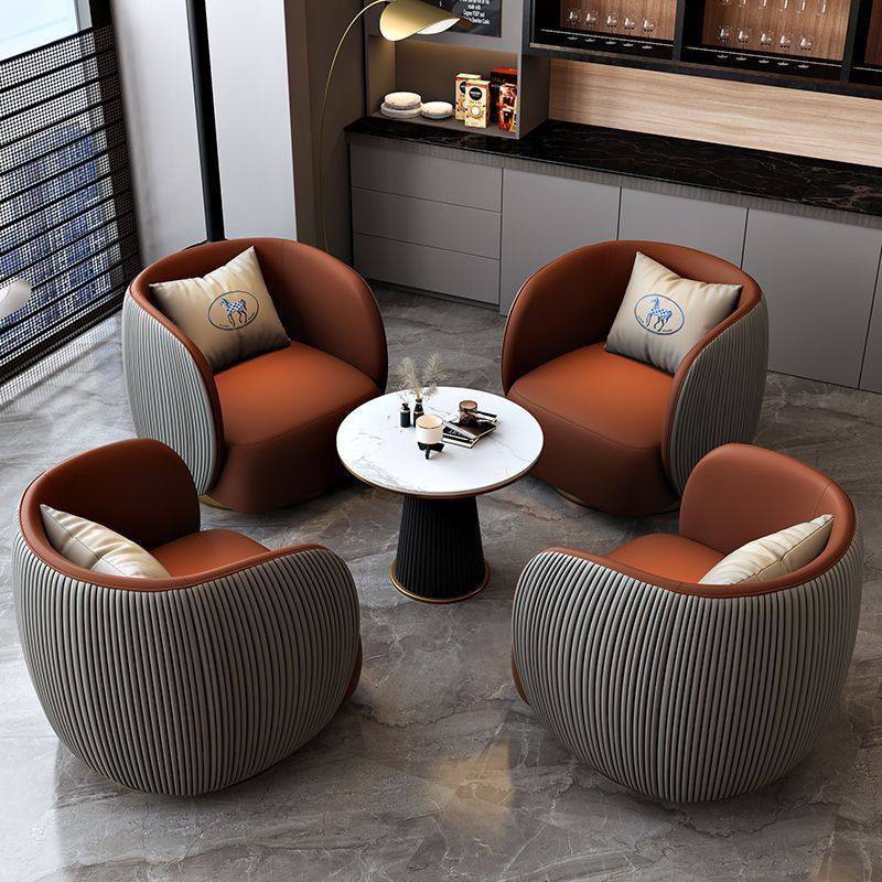 2025新售楼处洽谈沙发轻奢酒店接待美容院休息区休闲会客桌椅四椅