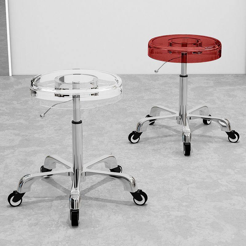 2025理发店剪发吧台亚克力大工椅旋转升降家用圆凳子滑轮美发店美