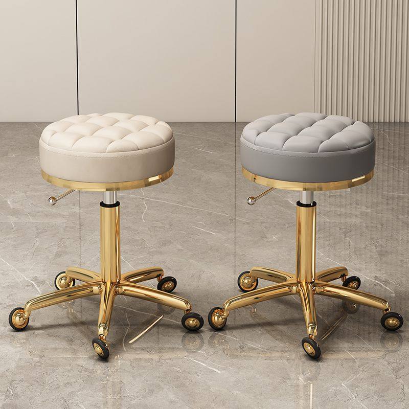 2025美容美发凳子滑轮旋转升降大工美甲圆凳理发店转椅发廊专用