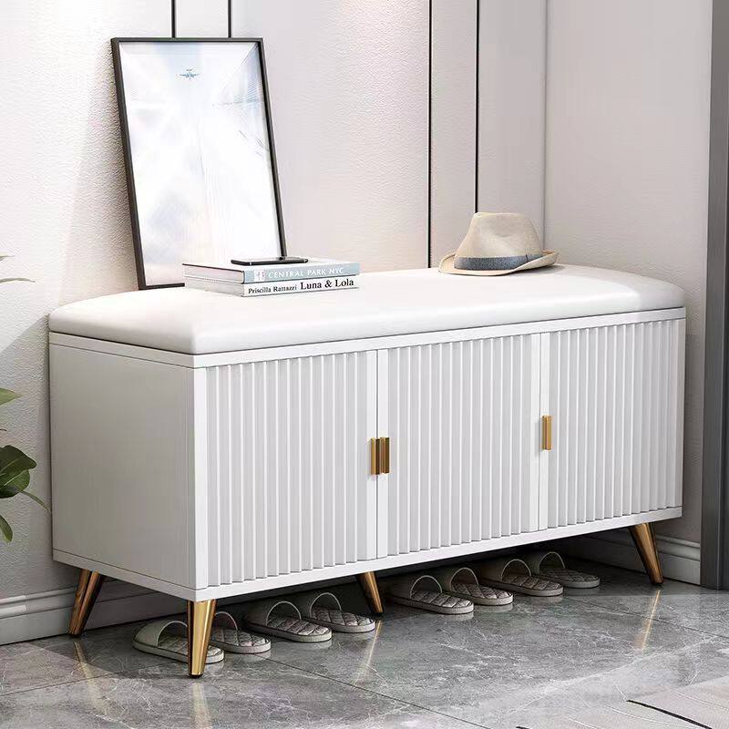 2025轻奢换鞋凳家用门口可坐储物凳入户鞋柜坐凳带门穿鞋凳软包进