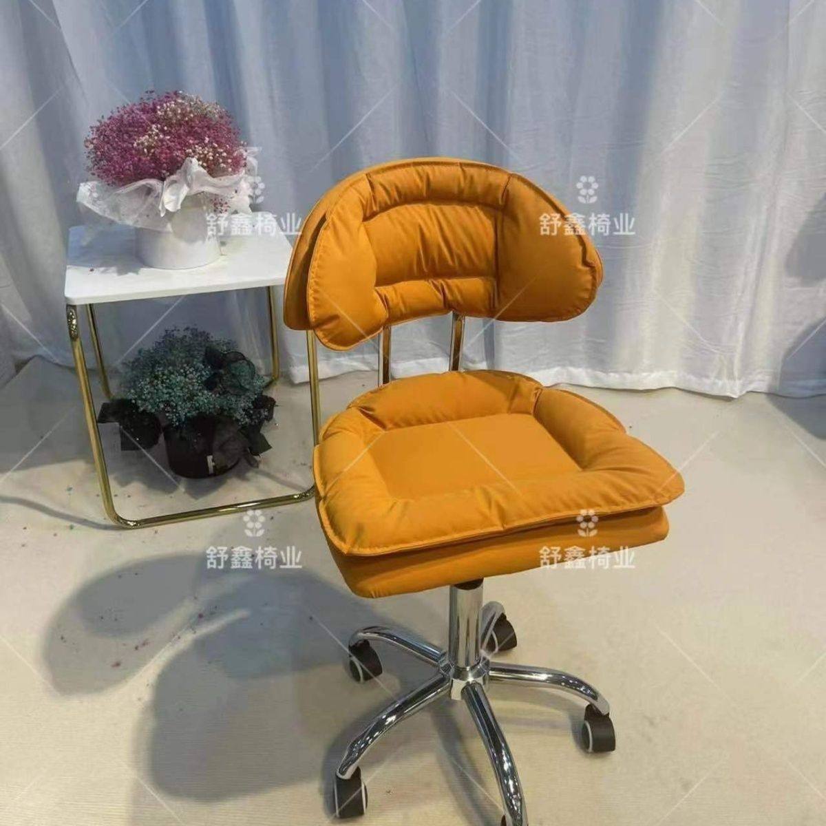 2025吧台旋转升降前台椅靠背家用高脚椅学习美容美甲妆台电脑桌滑