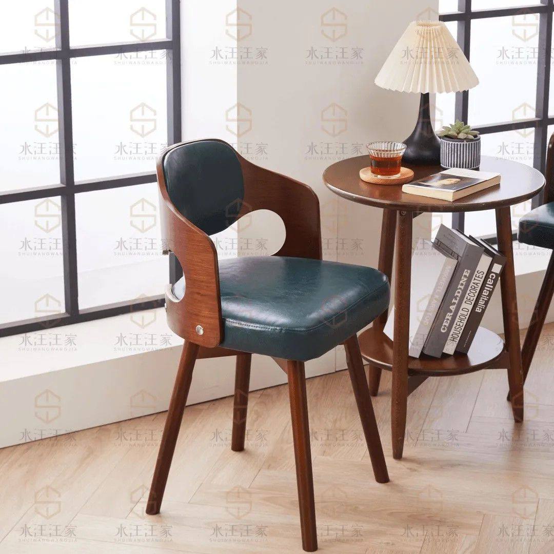 2025新实木家用旋转休闲桌椅简约靠背学习餐椅北欧椅子中古风阳台,3C数码配件,音乐枕,淘宝优惠券,粉丝福利购,淘宝优惠卷