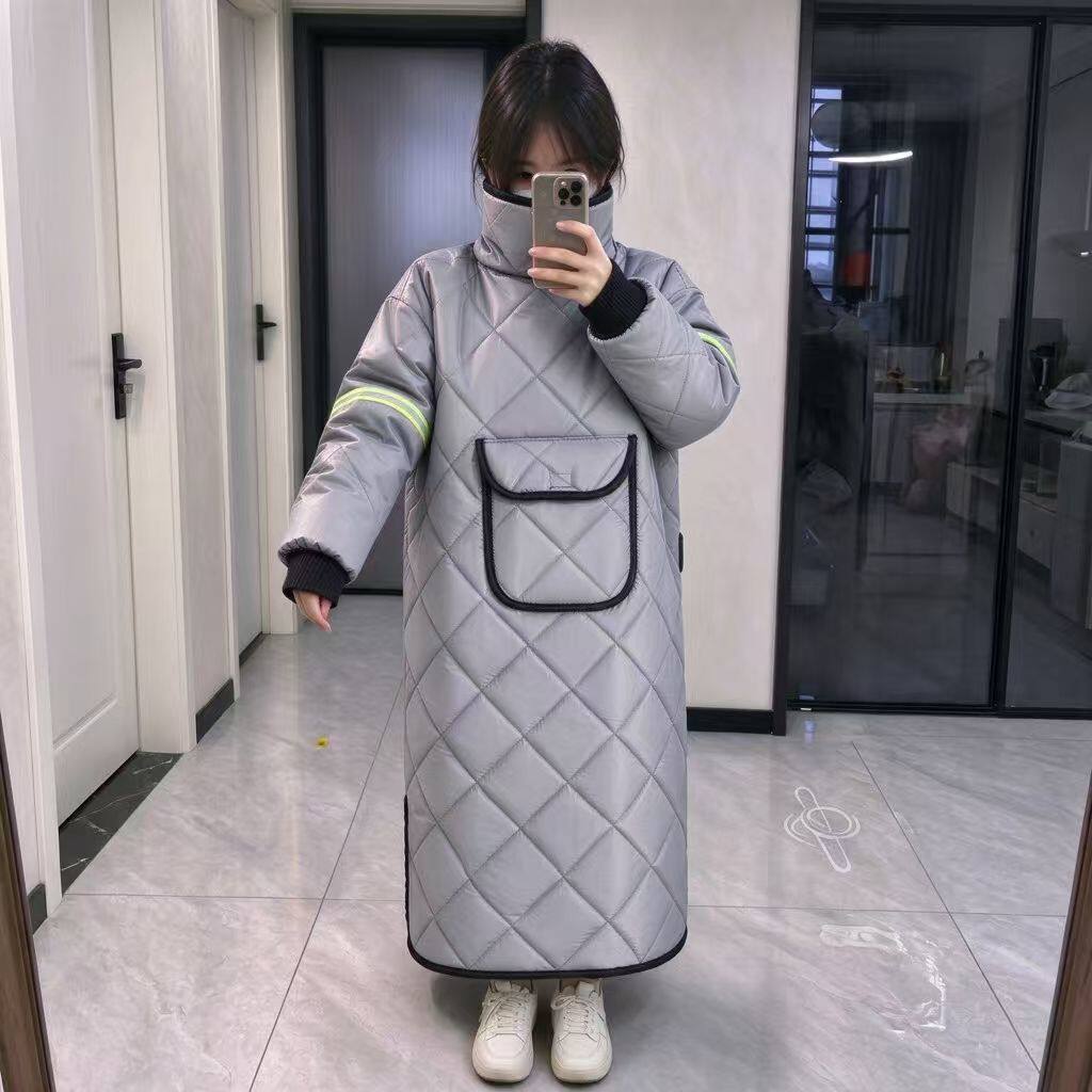 电动车挡风被冬季加厚摩托车骑行防风防寒服防水电瓶车骑车挡风衣