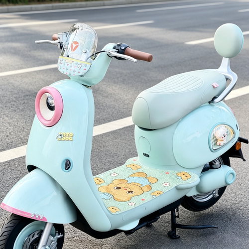 适用雅迪麦芒pro脚垫座套电动车脚踏垫三件套m电瓶车坐垫套装配饰