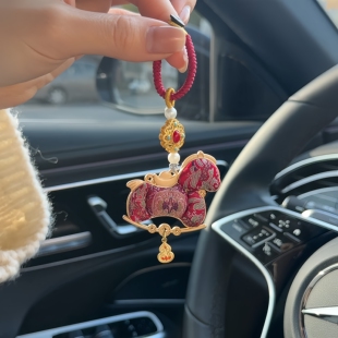 新年宋锦小马挂件手工DIY材料包2026新款马年非遗钥匙扣包包挂饰