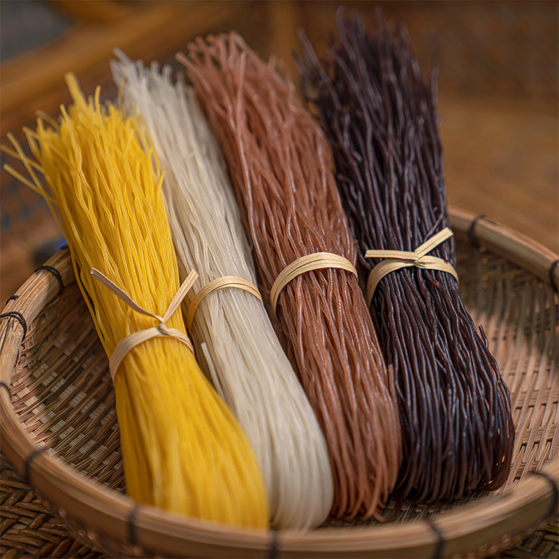 云南红河干米线红白黄紫米线袋装特产干米粉蒙自过桥米线细米线