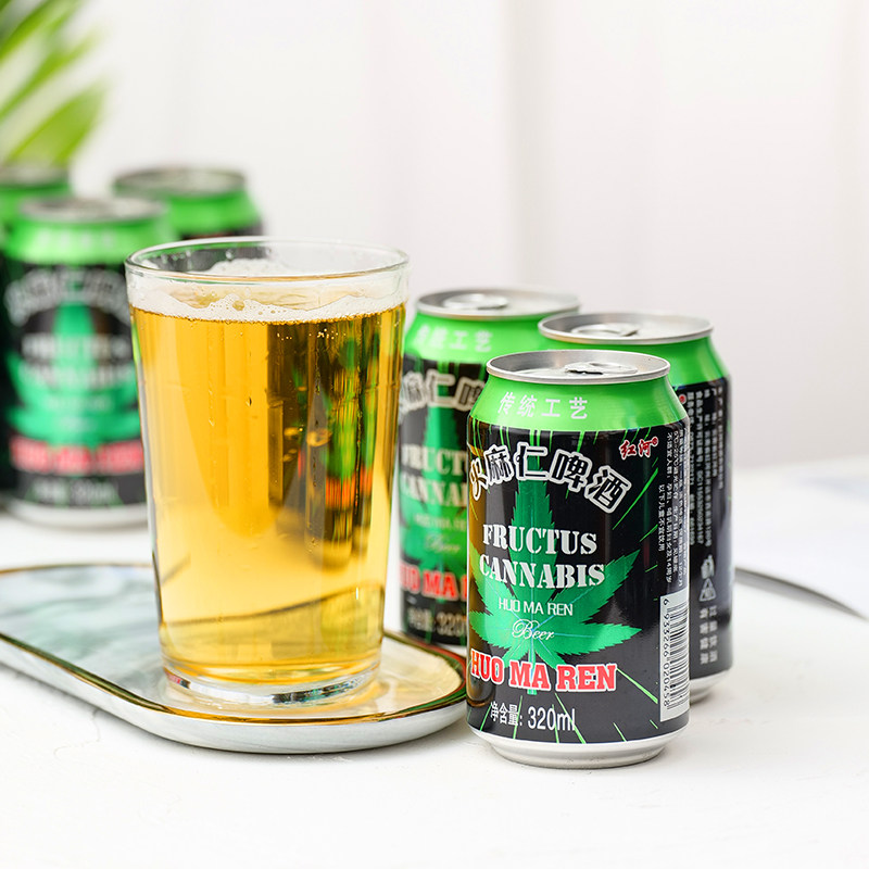 红河320毫升10°P火麻仁啤酒