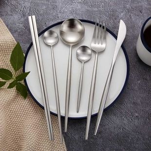 Cutlery Set Chinese Korean Chopsticks Sticks Fork Spoon