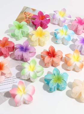 Ladies' cute and sweet gradient egg flower claw clip vacati