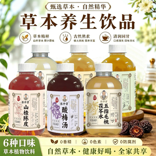 张仲景草本植物饮料陈皮酸梅汤金银花怀菊花山楂夏日清爽解渴饮品