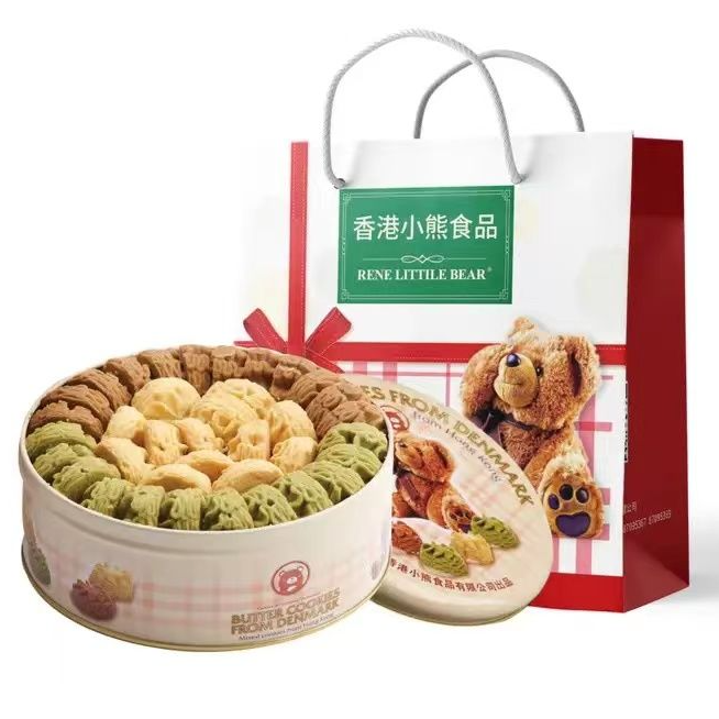 官方香港小熊曲奇饼干进口黄油手工零食年货礼盒手信春节送礼505g