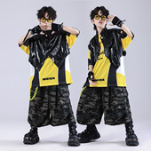 街舞儿童潮服hiphop童装 演出服男女童嘻哈爵士舞少儿表演服装 时髦