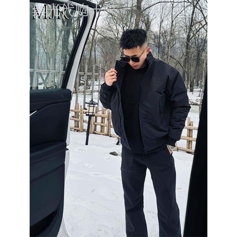 潮牌三防立领冲锋衣男款2025年秋冬季新款美式机能飞行员夹克男士