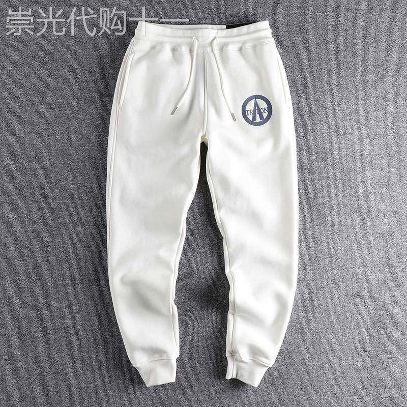 代购冬季加绒加厚潮牌宽松运动休闲裤刺绣字母青年男士束脚卫裤