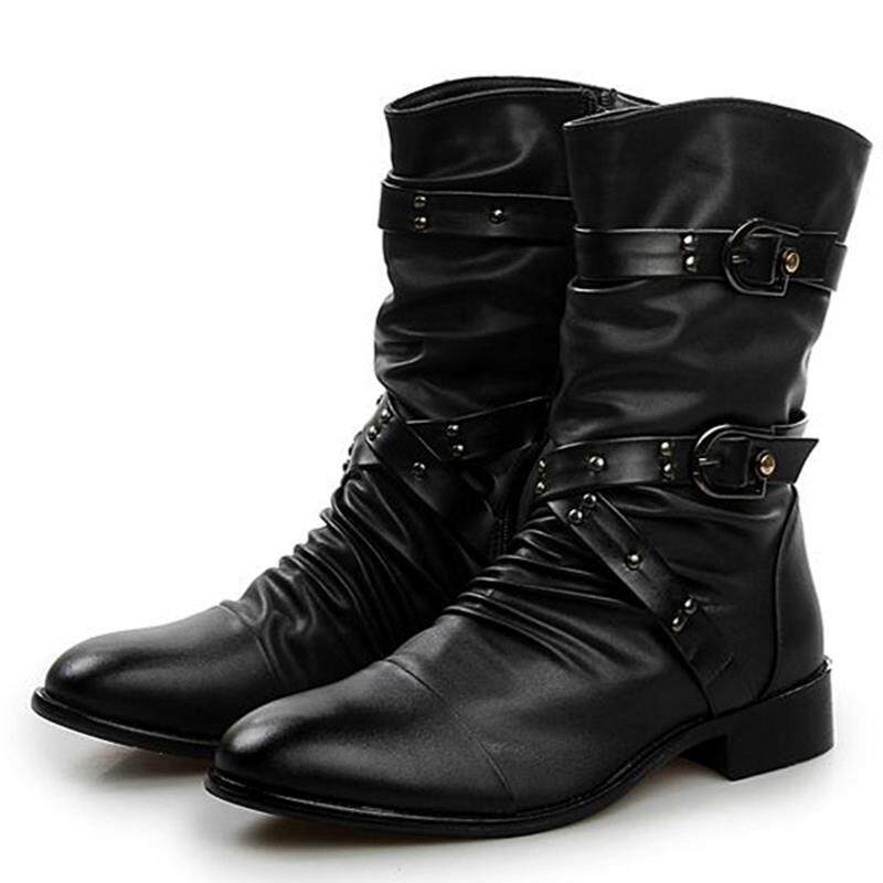 2018 Men's New England fall Martin boots Black leather shoes|ruв категории Мужская обувь, высокие ботинки - от Buy2taobao.com для оказания профессиональной услуги покупки агента Taobao