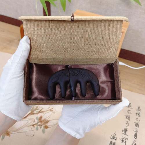 【非遗手作】天然药材香气 古法工序 中药养发梳 护发梳 黑发梳子