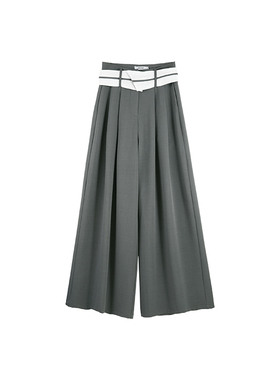 「时刊裤王」2025夏季新款高级感宽松显瘦高腰休闲裤SHBZXP641388