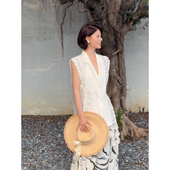 「时髦名片」翻领无袖 蕾丝浪漫波西米亚风SHBZX917893 背心式