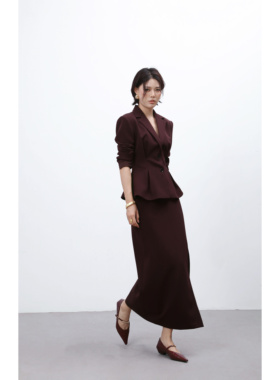 DENGDAHA「温柔征服」飒爽风 显瘦高腰时尚直筒半身裙SHBZW651943