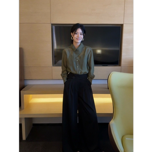 DENGDAHA 「独家专访」港风 复古个性衬衫长袖HBZXP710341