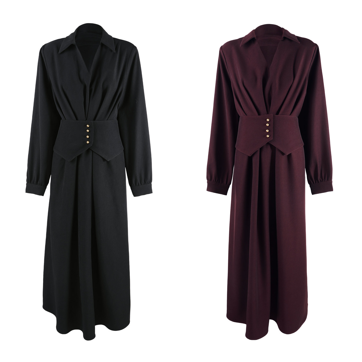 2025冬季潮流新款设计时尚纯色素雅翻领休闲风连衣裙HBZW800243,女装/女士精品,连衣裙,淘宝优惠券,粉丝福利购,淘宝优惠卷