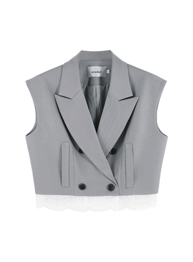 松灰格蕾2025夏季新款高级感无袖短款显瘦百搭上衣SHBZXP621241