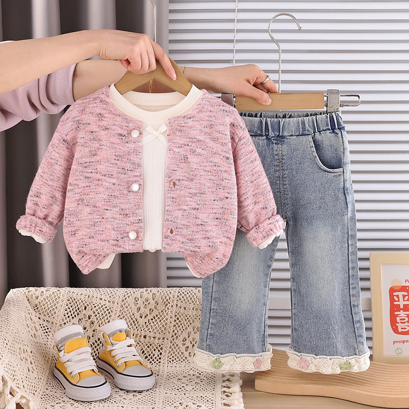 女童春季毛衣开衫套装2026新款儿童时髦洋气巨好看三件套女孩春装,童装/婴儿装/亲子装,套装,淘宝优惠券,粉丝福利购,淘宝优惠卷
