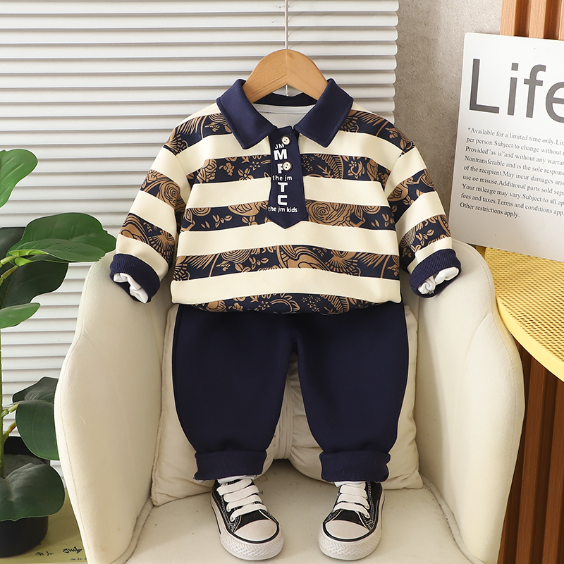 男童秋装卫衣套装酷帅洋气1一3岁宝宝分体衣服男孩洋气pl衫儿童装