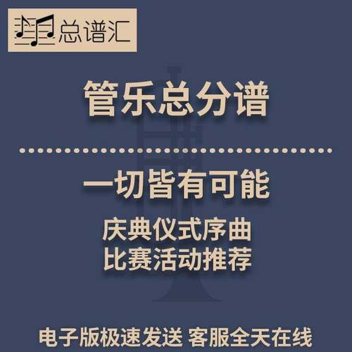 一切皆有可能 庆典仪式序曲 比赛活动推荐 3级管乐总谱 分谱MP3