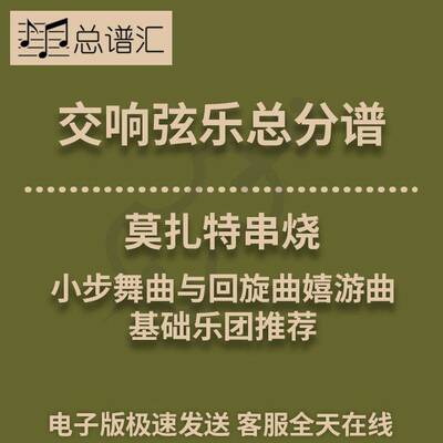 交响弦乐 莫扎特串烧小步舞曲与回旋曲嬉游曲1级总谱分谱 MP3