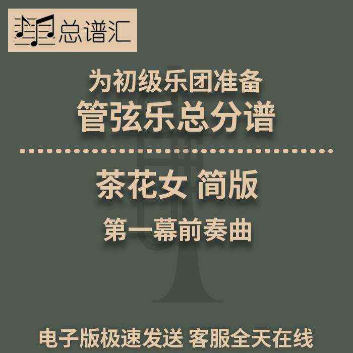 茶花女 第一幕前奏曲初级乐团3级 管弦乐交响乐总谱分谱MP3