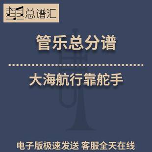 大海航行靠舵手 3级 管乐合奏 总谱 分谱