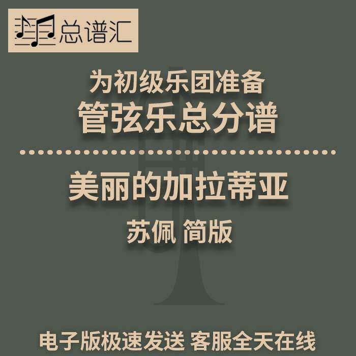 美丽的加拉蒂亚 苏佩 初级乐团2.5级管弦乐交响乐总谱分谱MP3