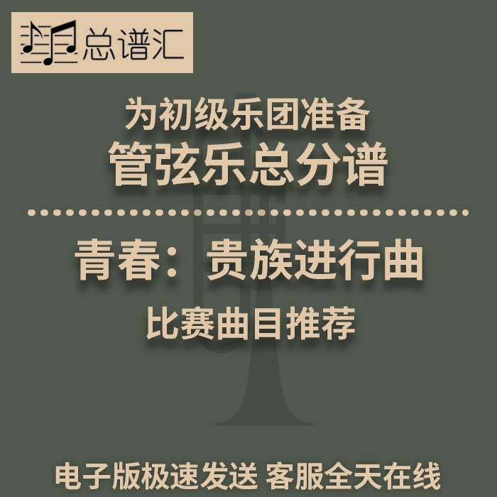 青春：贵族进行曲 初级乐团 4级 管弦乐交响乐 总谱分谱MP3